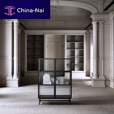 Contemporary display case FINNglasspowder-coated steelcommercial
