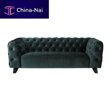 Chesterfield sofa Rocco LBAfabricleathergreen
