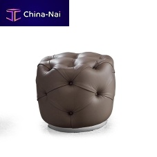 Chesterfield pouf MPLACEfabricleatherround