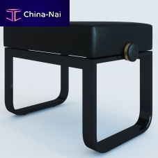 Contemporary piano stool SATIEleatherglossy lacquered woodbeech