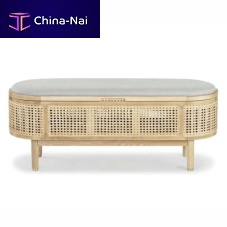 Contemporary ottoman Ankharafabricwhite oakoval