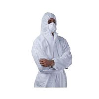 Unisex protective coveralls disposablenon-wovenwhite