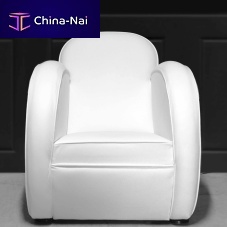 Art Deco club chair ZENleathercustomizable colorwhite