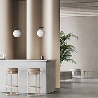 Contemporary stool UPwoodenfoamsteel