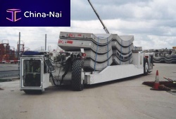 Flatbed trailer 2-axletowedfor industrial materials