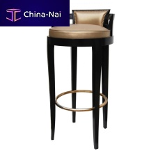 Art Deco bar chair ARTEMIS indoorfabricbeech base