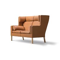 Scandinavian design sofa COUPfabricleatherbrown