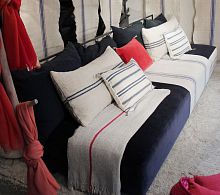 Contemporary upholstered bench ODAfabricblack