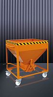 Steel waste container 2051 seriesindustrial waste4-wheelwith handle