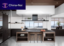 Contemporary kitchen DEVONwoodenmodularwith handle