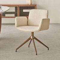 Contemporary chair HUGindoorfabricmetal base