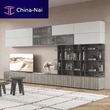 Contemporary living room wall unit DICIOTTO / 05melaminefor TVwith drawer