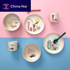 Food-grade melamin tableware ILLUSTRATED KIDbamboo fiberhome