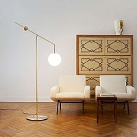 Floor-standing lamp Malamatasteelblown glasscontemporary