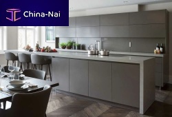 Contemporary kitchen Villa Londonwood veneerquartzitelava