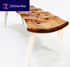 Organic design bench RAZORFISH IIwooden