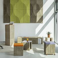 Contemporary coffee table CB-TAB hempwooden basecube