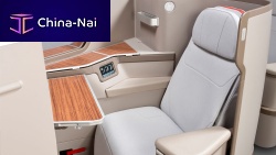 Aircraft cabin seat Diamond®business classwith armrestswith table
