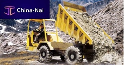 Rear unloading dumper D6binrubber-tiredfor construction