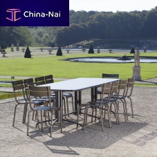 Contemporary table TUILERIES steelsteel basepainted steel base