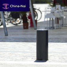 Security bollard ZENITHpowder-coated steelpolished stainless steelretractable