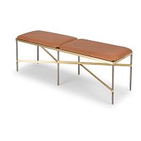 Contemporary bench TWINEironbrasswithout backrest