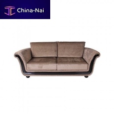 Traditional sofa SFA001fabricbrownglossy lacquered wood