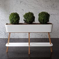 Oak planter FLOWERLOVERCorian®rectangularcontemporary