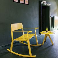 Contemporary chair FLOWoutdoorindooraluminum