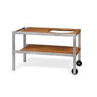 Contemporary table CLASSICteakrectangularon casters