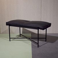 Contemporary bench PIANOmetalleatherhandmade