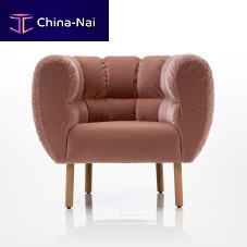 Contemporary armchair magnoliafabricwith removable covergray