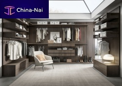 Contemporary walk-in wardrobe 390aluminummelamine