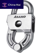 Straight shackle for ships Auto Shackle (quick-release)for purse seinestainless steelquick-release
