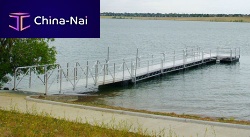 Dock gangway aluminumwith handrails