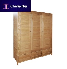 Contemporary wardrobe BOSCOoakwith swing doorswith drawer