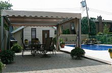 Self-supporting pergola aluminumretractable