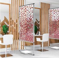 Mobile partition ROSE HINTSmetalcommercialfor offices