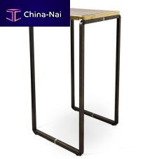Industrial design high bar table EQUIPEsteelbrasslaminate