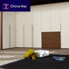 Corner wardrobe FLEXXcontemporarylacquered woodwalnut