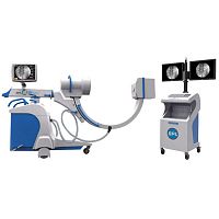 Mobile C-arm CRAY PRIMEwith video columnwith integrated video monitor