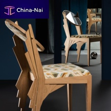 Art Deco chair DCORindoorfabricwooden base