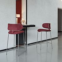 Contemporary bar chair Nataliaindoorfabricleather