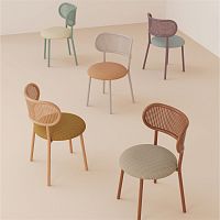 Contemporary chair LOUISEindoorfabricleather