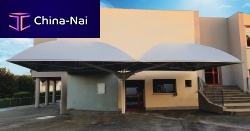 Metal frame tensile structure DIAMANTroofwith polyester membranefor school
