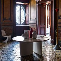Contemporary table Tobi-IshiMDFmarblesolid wood base