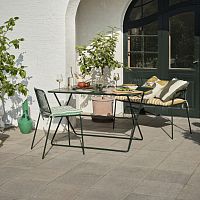 Contemporary table EDEN powder-coated steelmetal baserectangular