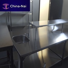 Stainless steel kitchen sink cabinet with legscommercial