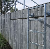 Enclosure wall form liner BIBERACHwood lookstamped concretefor concrete