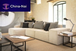 Contemporary sofa ASATOfabricgraybeige